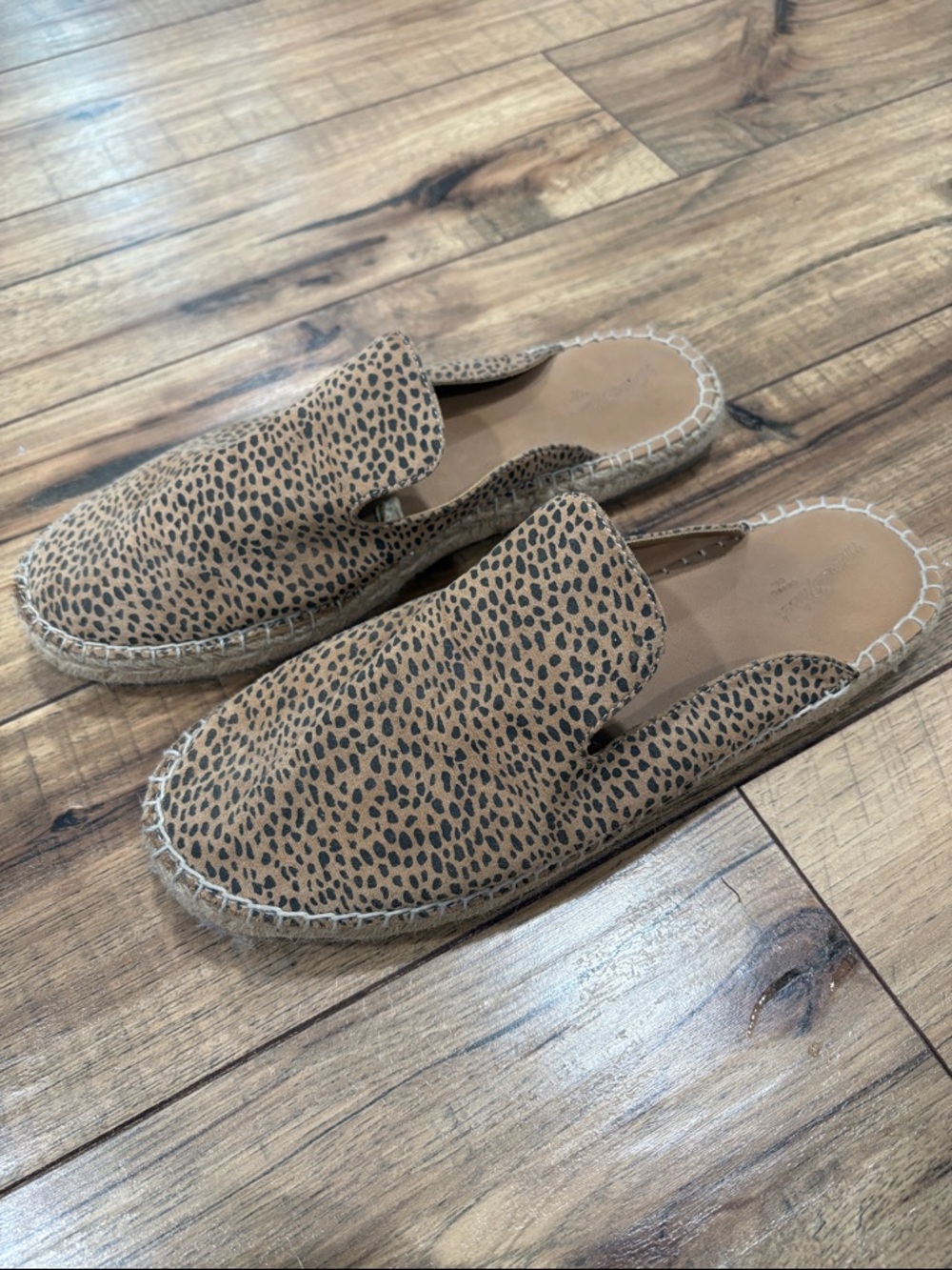 Universal Thread Leopard Print Espadrille Mules in Tan and Black 🐆